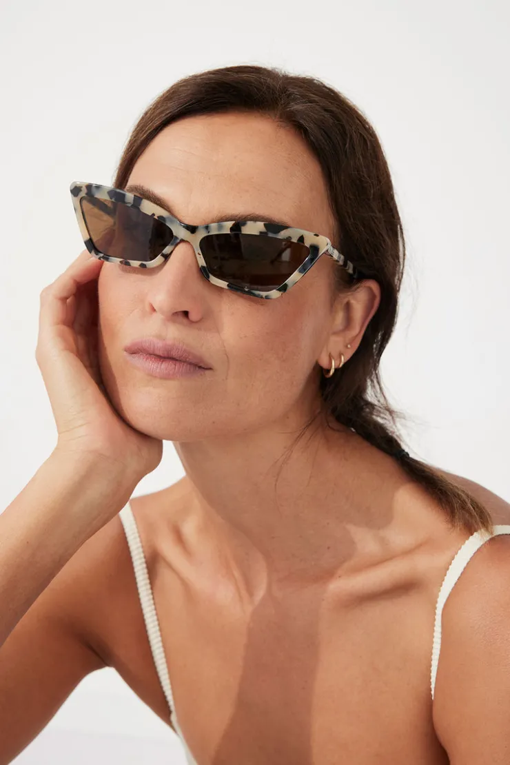 x Local Supply - Slim Cat Eye Sunglasses - Tortoise^Zulu & Zephyr Cheap